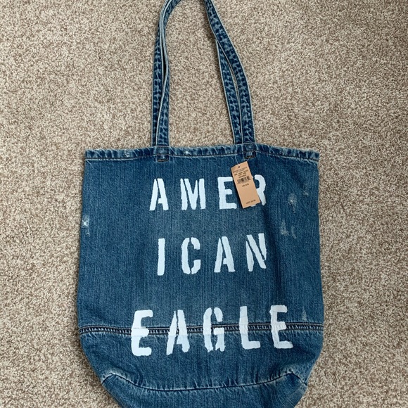 american eagle denim tote bag